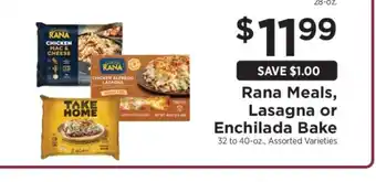ShopRite Rana Meals, Lasagna or Enchilada Bake offer