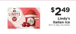 ShopRite Lindy's Italian Ice offer