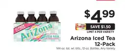 ShopRite Arizona Iced Tea 12-Pack offer