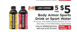ShopRite Body Armor Sports Drink or Sport Water offer