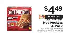 ShopRite Hot Pockets 4-Pack offer