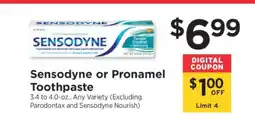 ShopRite Sensodyne or Pronamel Toothpaste offer