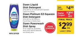 ShopRite Dawn Dish Products offer