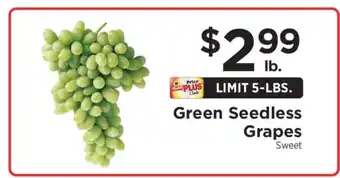 ShopRite Green Seedless Grapes offer