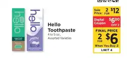 ShopRite Hello Toothpaste offer