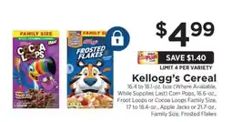 ShopRite Kellogg's Cereal offer