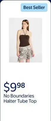 Walmart No Boundaries Halter Tube Top, Women's XXS-XXL offer