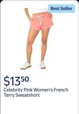 Walmart Celebrity Pink Women's and Women's Plus French Terry Sweatshort offer