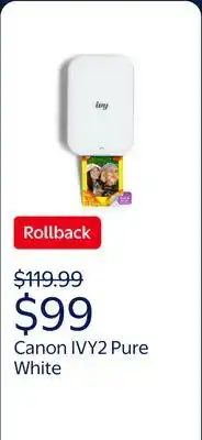 Walmart Canon IVY2 Pure White offer