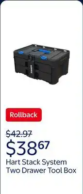 Walmart Hart Stack System Two Drawer Tool Box, Fits Hart's Modular Storage System offer