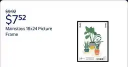 Walmart Mainstays – 18x24 Picture Frame – Black Flat Profile Wall Photo Frame offer