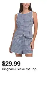 TJ Maxx Gingham Sleeveless Top offer