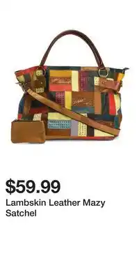 TJ Maxx Lambskin Leather Mazy Satchel offer