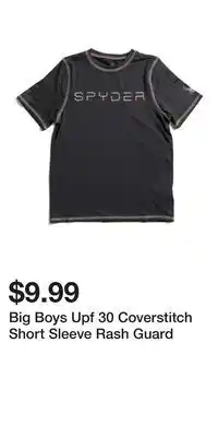 TJ Maxx Big Boys Upf 30 Coverstitch Short Sleeve Rash Guard offer