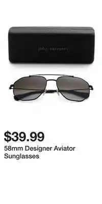 TJ Maxx 58mm Designer Aviator Sunglasses offer