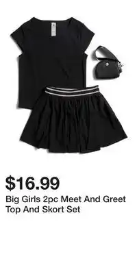 TJ Maxx Big Girls 2pc Meet And Greet Top And Skort Set offer
