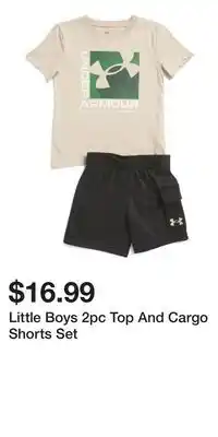 TJ Maxx Little Boys 2pc Top And Cargo Shorts Set offer