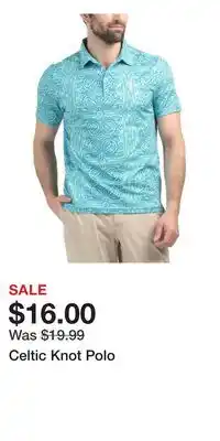 TJ Maxx Celtic Knot Polo offer