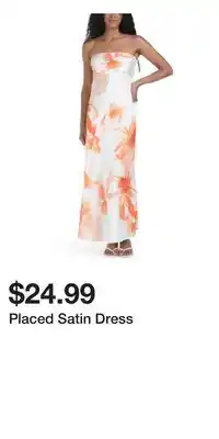 TJ Maxx Placed Satin Dress offer