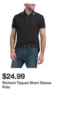 TJ Maxx Richard Tipped Short Sleeve Polo offer