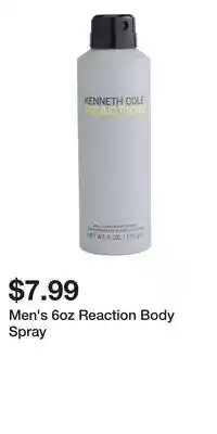 TJ Maxx Men's 6oz Reaction Body Spray offer