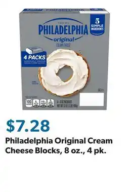 Sam's Club Philadelphia Original Cream Cheese Blocks, 8 oz., 4 pk offer