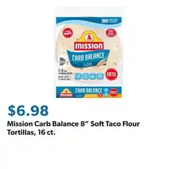 Sam's Club Mission Carb Balance 8 Soft Taco Flour Tortillas, 16 ct offer