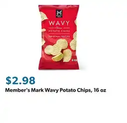 Sam's Club Member's Mark Wavy Potato Chips, 16 oz offer