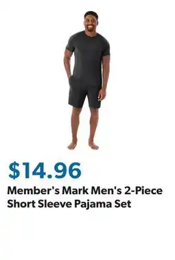 Sam's Club Member's Mark Men's 2-Piece Short Sleeve Pajama Set offer