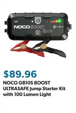 Sam's Club NOCO GB10S BOOST ULTRASAFE Jump Starter Kit with 100 Lumen Light offer