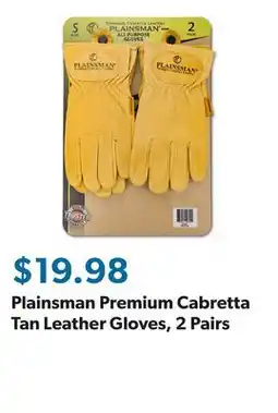 Sam's Club Plainsman Premium Cabretta Tan Leather Gloves, 2 Pairs offer