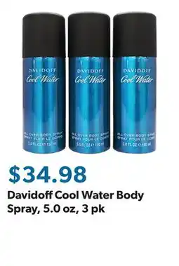 Sam's Club Davidoff Cool Water Body Spray, 5.0 oz offer