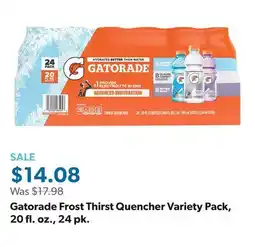 Sam's Club Gatorade Frost Thirst Quencher Variety Pack, 20 fl. oz., 24 pk offer