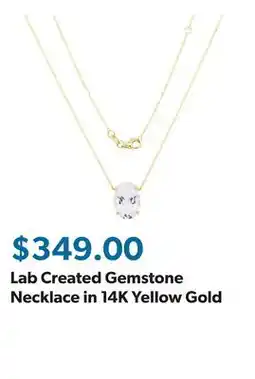 Sam's Club Lab Created Gemstone Necklace in 14K Yellow Gold offer