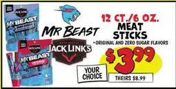 Ollie's MR BEAST MEAT STICKS offer