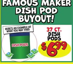 Ollie's FAMOUS MAKER 37 CT. DISH PODS offer
