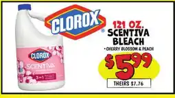 Ollie's CLOROX 121 OZ. SCENTIVA BLEACH offer