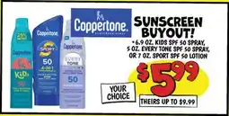 Ollie's Coppertone SUNSCREEN BUYOUT! offer