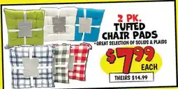 Ollie's 2 PK. TUFTED CHAIR PADS offer
