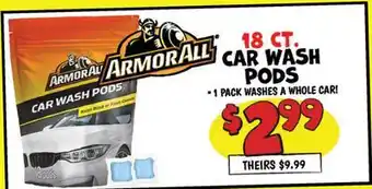 Ollie's ARMORALL CAR WASH PODS offer