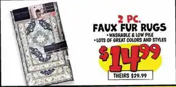 Ollie's FAUX FUR RUGS offer