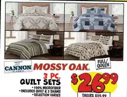 Ollie's CANNON CLASSIC MOSSY OAK QUILT SETS offer