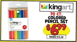 Ollie's kingart 70 CT. COLORED PENCIL SET offer