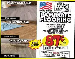 Ollie's LAMINATE FLOORING offer