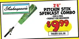 Ollie's SHAKESPEARE 2'6 PITCHIN STIK SPINCAST COMBO offer