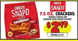 Ollie's CHEEZ IT SNAP'D 7.5 OZ. CRACKERS offer