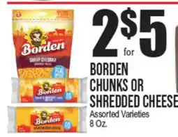 Extra Supermarket BORDEN CHUNKS OR SHREDDED CHEESE offer