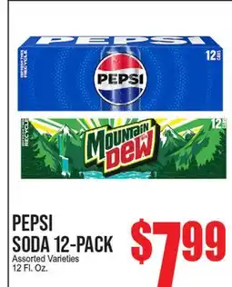Extra Supermarket PEPSI SODA 12-PACK offer