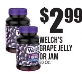 Extra Supermarket WELCH'S GRAPE JELLY OR JAM offer