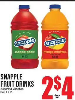 Extra Supermarket SNAPPLE FRUIT DRINKS offer